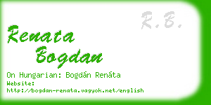 renata bogdan business card
