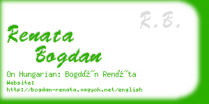 renata bogdan business card